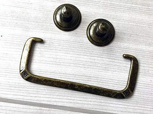 2 1/2" C-C Vintage Look Antique Bronze Bail Drawer Pull Drop Swing Handles Cabinet Knob Hardware 64 mm Centers in Saudi Arabia