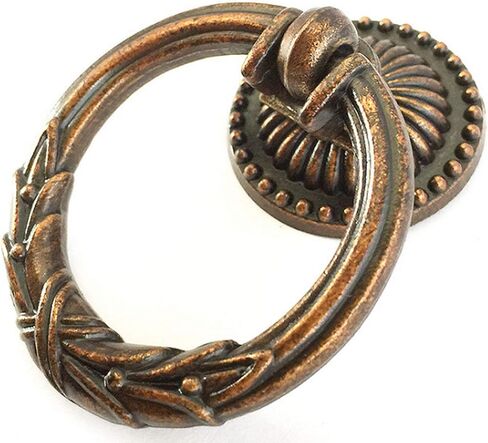 Vintage Look Single Drop Pull Ring Knob Drawer Pull Pendant Dresser Pull Handles Dark Antique Copper in Saudi Arabia