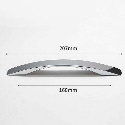 Two Packs Cabinet Handle Zinc Alloy Material Furniture Handle with Screws Drawer Handle Not Easy to Rust-Hole distance224Mm-Silver(Hole distance160Mm) in Saudi Arabia