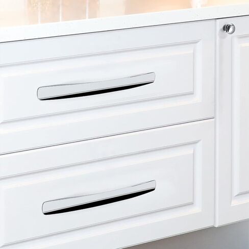 Two Packs Cabinet Handle Zinc Alloy Material Furniture Handle with Screws Drawer Handle Not Easy to Rust-Hole distance224Mm-Silver(Hole distance160Mm) in Saudi Arabia