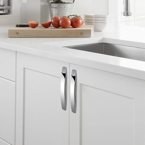 Two Packs Cabinet Handle Zinc Alloy Material Furniture Handle with Screws Drawer Handle Not Easy to Rust-Hole distance224Mm-Silver(Hole distance160Mm) in Saudi Arabia