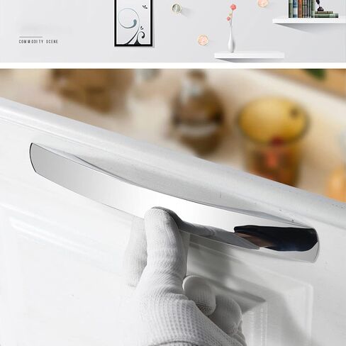 Two Packs Cabinet Handle Zinc Alloy Material Furniture Handle with Screws Drawer Handle Not Easy to Rust-Hole distance224Mm-Silver(Hole distance160Mm) in Saudi Arabia