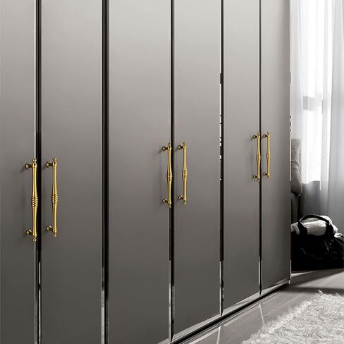 Gold Cabinet Door Pulls Pack of 2 Creative European Style Furniture Pulls Suitable for Shoe Cabinets, Cabinets, Drawers-25CM-Gold(15.9CM) in Saudi Arabia