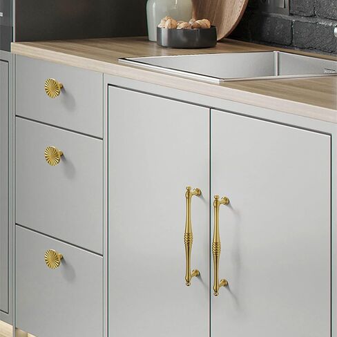 Gold Cabinet Door Pulls Pack of 2 Creative European Style Furniture Pulls Suitable for Shoe Cabinets, Cabinets, Drawers-25CM-Gold(15.9CM) in Saudi Arabia