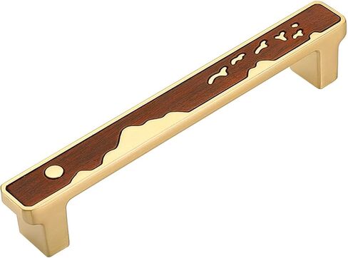 Chinese Style Furniture Handle Vintage Wood Grain Drawer Handle for Wardrobe, Drawer, Wine Cabinet, Cabinet Hardware Handle-14.2×2CM-Maroon(14.2x2CM) in Saudi Arabia