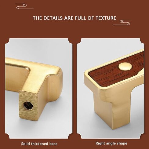Chinese Style Furniture Handle Vintage Wood Grain Drawer Handle for Wardrobe, Drawer, Wine Cabinet, Cabinet Hardware Handle-14.2×2CM-Maroon(14.2x2CM) in Saudi Arabia