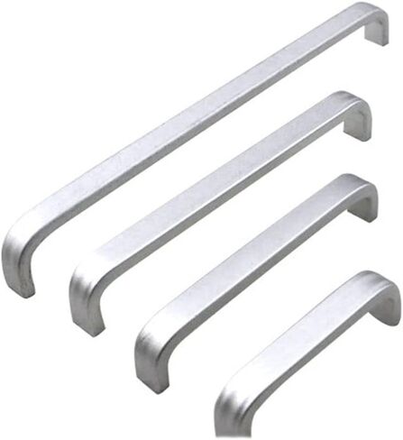 2Individual Cabinet Door Handle Drawer Handle for Closet Door Furniture Handle Silver Aluminum Alloy-Hole distance128mm(Hole distance128mm) in Saudi Arabia