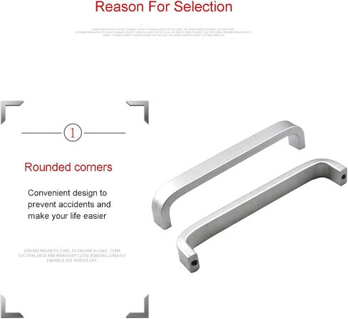 2Individual Cabinet Door Handle Drawer Handle for Closet Door Furniture Handle Silver Aluminum Alloy-Hole distance128mm(Hole distance128mm) in Saudi Arabia