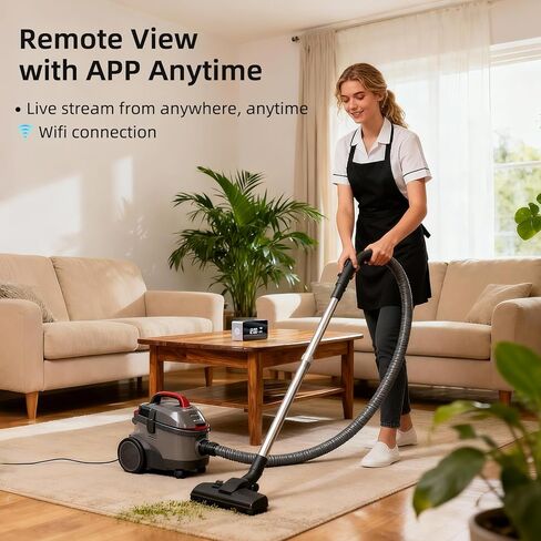 ساعة كاميرا مخفية - كاميرا داخلية لاسلكية فائقة الدقة 4K HD لأمن المنزل - كاميرا مربية صغيرة مع رؤية ليلية، كشف الحركة الذكي، بث مباشر عن بعد in Kuwait