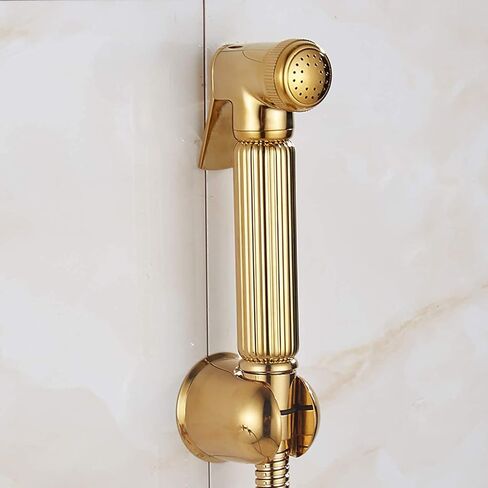 ToiletSpray Set Cloth Diaper Sprayer Kit Brass Single Cold HandheldSprayer Toilet Kit Gold Toilet Sprayer Wall Mounted Bathroom Washroom Set with 1.5 M Stainless Steel Hose in Kuwait