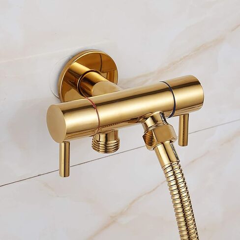 ToiletSpray Set Cloth Diaper Sprayer Kit Brass Single Cold HandheldSprayer Toilet Kit Gold Toilet Sprayer Wall Mounted Bathroom Washroom Set with 1.5 M Stainless Steel Hose in Kuwait