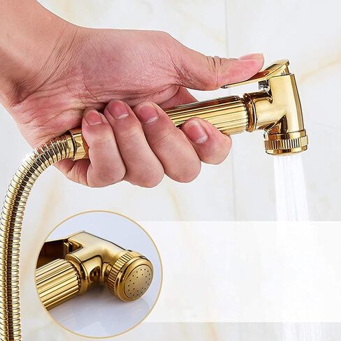 ToiletSpray Set Cloth Diaper Sprayer Kit Brass Single Cold HandheldSprayer Toilet Kit Gold Toilet Sprayer Wall Mounted Bathroom Washroom Set with 1.5 M Stainless Steel Hose in Kuwait