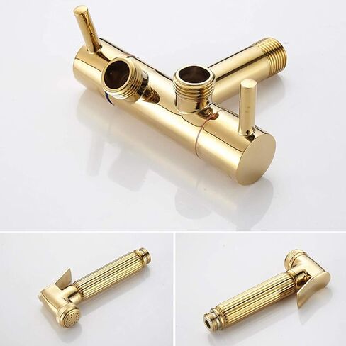 ToiletSpray Set Cloth Diaper Sprayer Kit Brass Single Cold HandheldSprayer Toilet Kit Gold Toilet Sprayer Wall Mounted Bathroom Washroom Set with 1.5 M Stainless Steel Hose in Kuwait