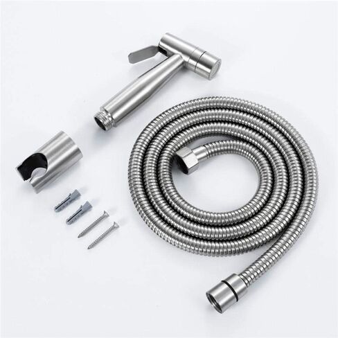 HandheldSprayer kitSprayer Kit Hand Held ShowerTap Spray - Function Spray Gun Set Stainless Steel Brushed Faucet Toilet Flusher in Kuwait