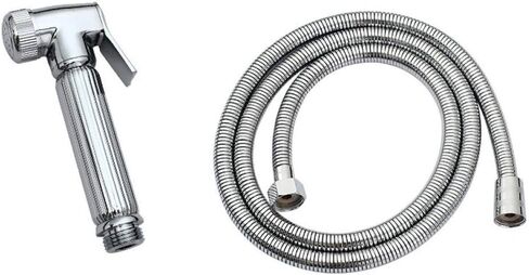 Bathroom Shower Water Spray Head with Handle - All Copper Women's wash Spray Gun Hand-held pressurized Water Outlet Universal Bathroom Toilet Single Cold-A Wall Mounted in Kuwait