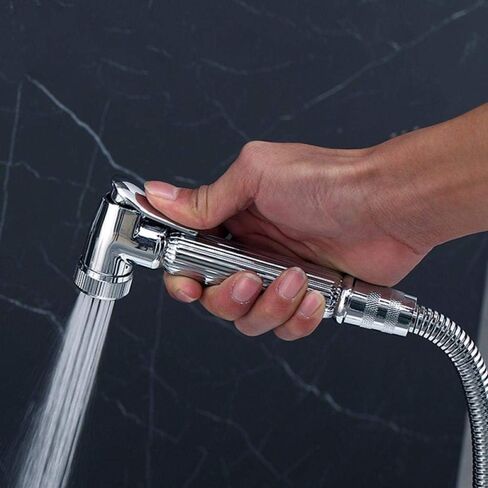 Bathroom Shower Water Spray Head with Handle - All Copper Women's wash Spray Gun Hand-held pressurized Water Outlet Universal Bathroom Toilet Single Cold-A Wall Mounted in Kuwait