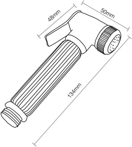 Bathroom Shower Water Spray Head with Handle - All Copper Women's wash Spray Gun Hand-held pressurized Water Outlet Universal Bathroom Toilet Single Cold-A Wall Mounted in Kuwait