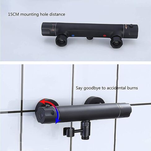 Sprayer Kit Black HandheldSprayer for Toilet, Thermostatic ToiletSprayer Kit Wall Mounted Brass Bathroom Cloth Diaper Sprayer Set for Personal Hygiene in Kuwait