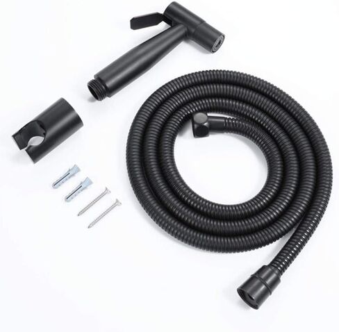 HandheldSprayer kit Thermostatic ChromeDouche Set- Black Spray Gun 304 Stainless SteelSprayer Toilet Flushing Body Cleaner in Kuwait