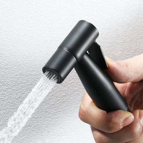 HandheldSprayer kit Thermostatic ChromeDouche Set- Black Spray Gun 304 Stainless SteelSprayer Toilet Flushing Body Cleaner in Kuwait