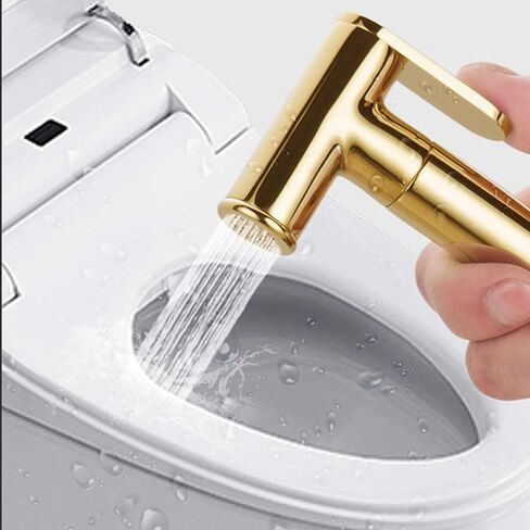 طقم بخاخ حفاضات من القماش، طقم بخاخ نحاسي واحد بارد محمول، طقم مرحاض ذهبي، بخاخ مرحاض مثبت على الحائط، مجموعة حمام الحمام مع صنبور حمام السباحة الممسحة in Kuwait