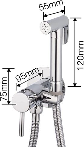 Toilet Bathroom HandheldSprayerSprayer HandheldSprayer Brass Baby Cloth Diaper Sprayer for Hot and Cold Water PortableFaucet, withHose for Feminine Wash Easy to Inst(Matte Black) in Saudi Arabia
