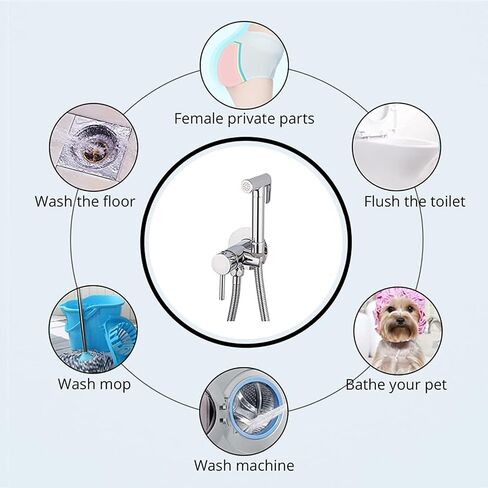 Toilet Bathroom HandheldSprayerSprayer HandheldSprayer Brass Baby Cloth Diaper Sprayer for Hot and Cold Water PortableFaucet, withHose for Feminine Wash Easy to Inst(Matte Black) in Saudi Arabia
