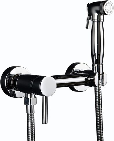 المرحاض الحمام بخاخ محمول بخاخ للمرحاض النحاسي الطفل القماش حفاضات البخاخ للمياه الساخنة والباردة المحمولة صنبور مع خرطوم لغسل المؤنث، وغسل الحيوانات الأليفة، كل (أ) in Kuwait