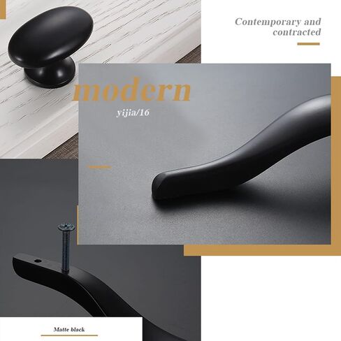 2 Packs Pulls Modern Black Wardrobe Handles High End Luxury Cabinets, Wine Coolers, Sideboards, Drawers, Cabinet Pulls-33×3.8CM-Black(26x3.8CM) in Saudi Arabia