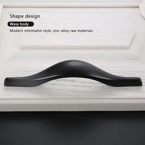 2 Packs Pulls Modern Black Wardrobe Handles High End Luxury Cabinets, Wine Coolers, Sideboards, Drawers, Cabinet Pulls-33×3.8CM-Black(26x3.8CM) in Saudi Arabia