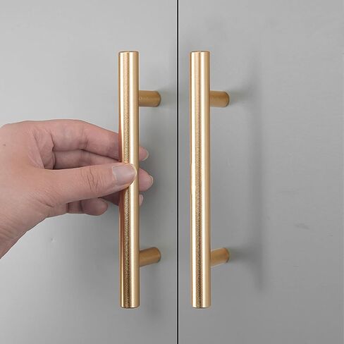 Two Packs Cabinet Handle Drawer Handle Aluminum Alloy Furniture Handle with Screws Not Easy to Rust-Hole distance192Mm-gold(Hole distance128Mm) in Saudi Arabia