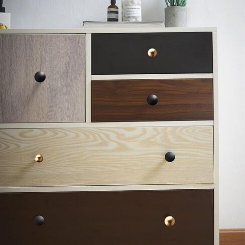 Two Packs Drawer Handle Single Hole Aluminum Alloy Furniture Handle Not Easy to Rust Modern Simplicity-1806-black-Single Hole(Mushroom-Gold-Single Hole) in Saudi Arabia