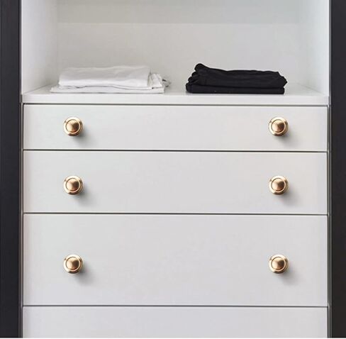 Two Packs Drawer Handle Single Hole Aluminum Alloy Furniture Handle Not Easy to Rust Modern Simplicity-1806-black-Single Hole(Mushroom-Gold-Single Hole) in Saudi Arabia