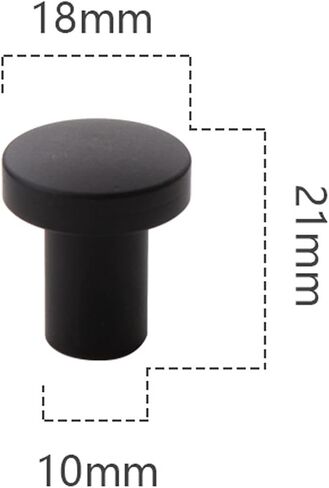 Two Packs Drawer Handle Single Hole Aluminum Alloy Furniture Handle Not Easy to Rust Modern Simplicity-1806-black-Single Hole(Mushroom-Gold-Single Hole) in Saudi Arabia