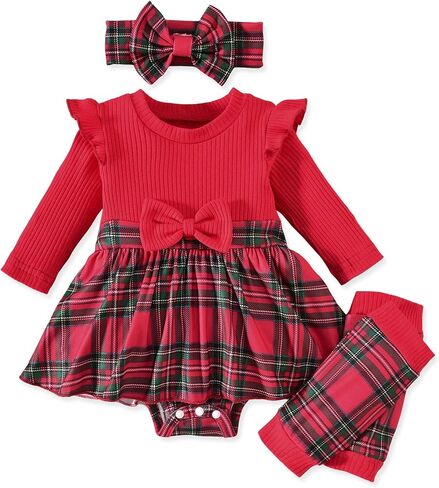 Aalizzwell Newborn Baby One Piece Romper Dress 0-18 Months in Saudi Arabia