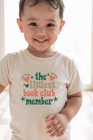 Littlest Book Club Member Bodysuit Rainbow Groovy Future Read Book Lover Shirt Cute Teacher Pregnancy Announce in Saudi Arabia