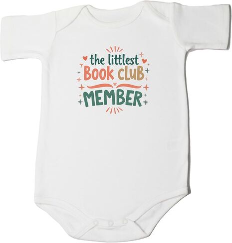 Littlest Book Club Member Bodysuit Rainbow Groovy Future Read Book Lover Shirt Cute Teacher Pregnancy Announce in Saudi Arabia
