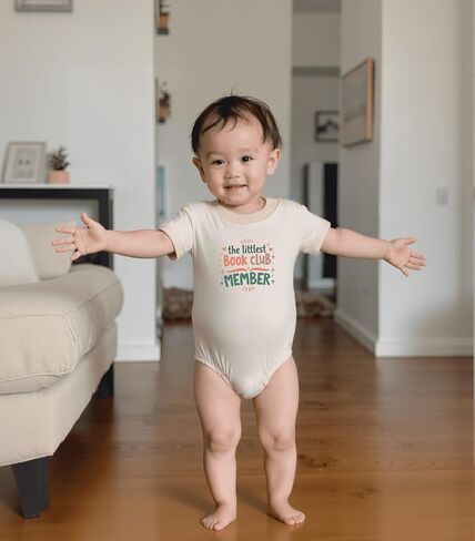 Littlest Book Club Member Bodysuit Rainbow Groovy Future Read Book Lover Shirt Cute Teacher Pregnancy Announce in Saudi Arabia