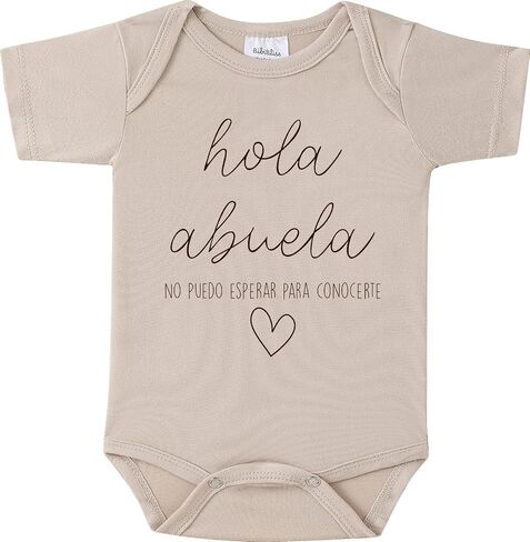 Hola Abuela & Abuelitos Baby Onesie,Spanish Pregnancy Announcement Outfit for Grandma to Be,Baby Announce in Saudi Arabia