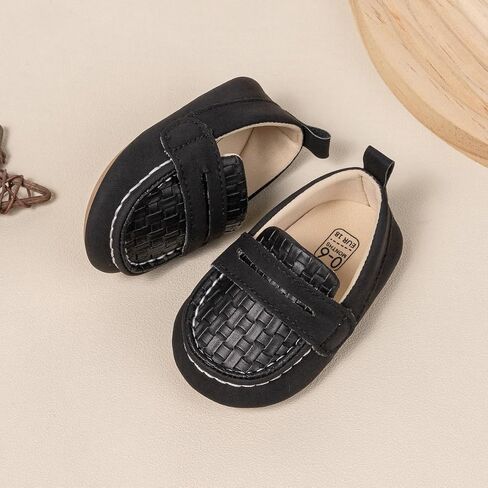 Infant Baby Boy Oxford Shoes PU Leather Loafers Rubber and Soft Sole Wedding Dress Shoes in Saudi Arabia