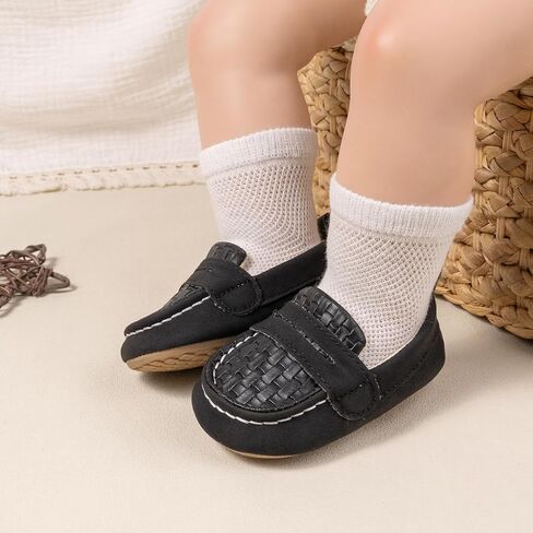 Infant Baby Boy Oxford Shoes PU Leather Loafers Rubber and Soft Sole Wedding Dress Shoes in Saudi Arabia