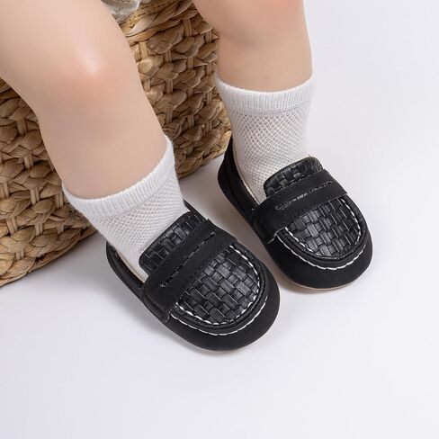 Infant Baby Boy Oxford Shoes PU Leather Loafers Rubber and Soft Sole Wedding Dress Shoes in Saudi Arabia