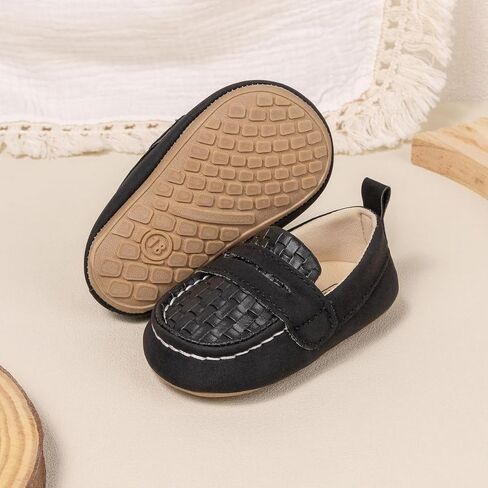 Infant Baby Boy Oxford Shoes PU Leather Loafers Rubber and Soft Sole Wedding Dress Shoes in Saudi Arabia