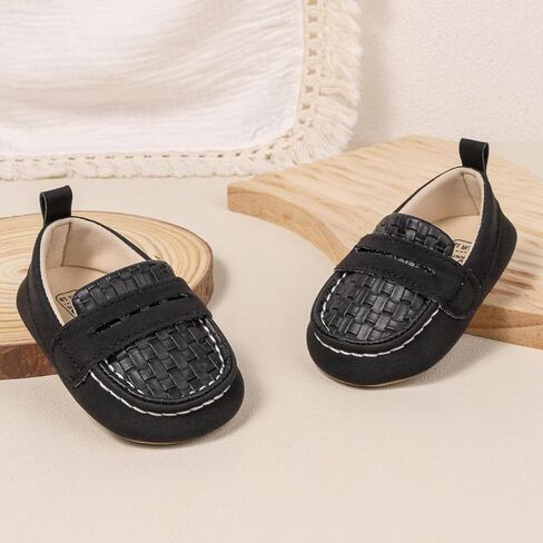 Infant Baby Boy Oxford Shoes PU Leather Loafers Rubber and Soft Sole Wedding Dress Shoes in Saudi Arabia