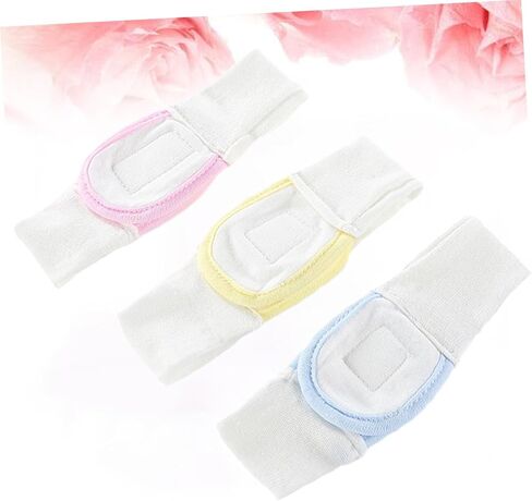 UPKOCH 3pcs Cotton Diaper Fixing Tape Adjustable Elastic Safety Belt for Comfort Lightweight Reusable Cloth Diaper Strips in Blue Yellow Pink in Saudi Arabia