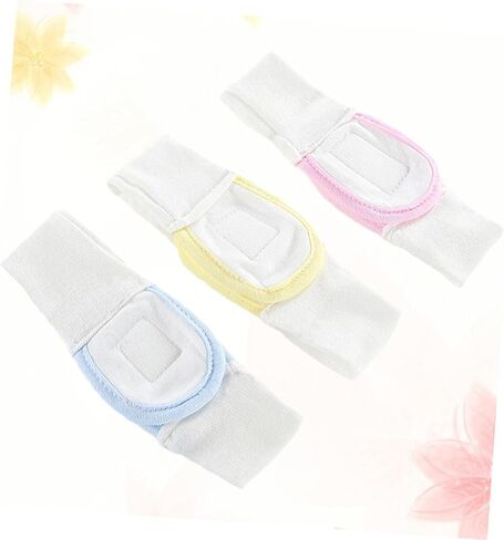 UPKOCH 3pcs Cotton Diaper Fixing Tape Adjustable Elastic Safety Belt for Comfort Lightweight Reusable Cloth Diaper Strips in Blue Yellow Pink in Saudi Arabia