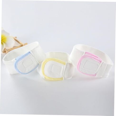 UPKOCH 3pcs Cotton Diaper Fixing Tape Adjustable Elastic Safety Belt for Comfort Lightweight Reusable Cloth Diaper Strips in Blue Yellow Pink in Saudi Arabia