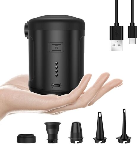 Portable Electric air Pump,Type-c Charging,Inflate Deflate for Pool Floats, Air Bed, Air Mattress Swimming Ring, Vacuum Storage Bags in Saudi Arabia