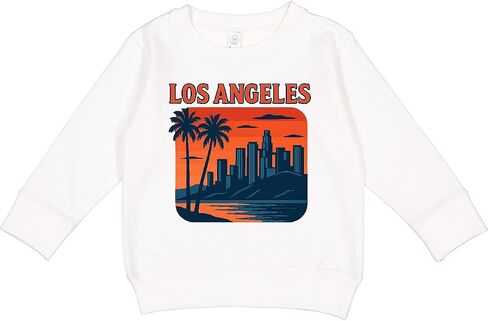inktastic Los Angeles Palm Trees Sunset Toddler Sweatshirt in Saudi Arabia