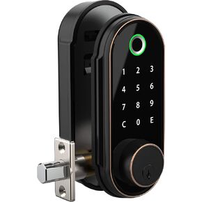 BARSKA EA13580 Advanced Digital Fingerprint Biometric Keypad Security Door Lock for Keyless Entry